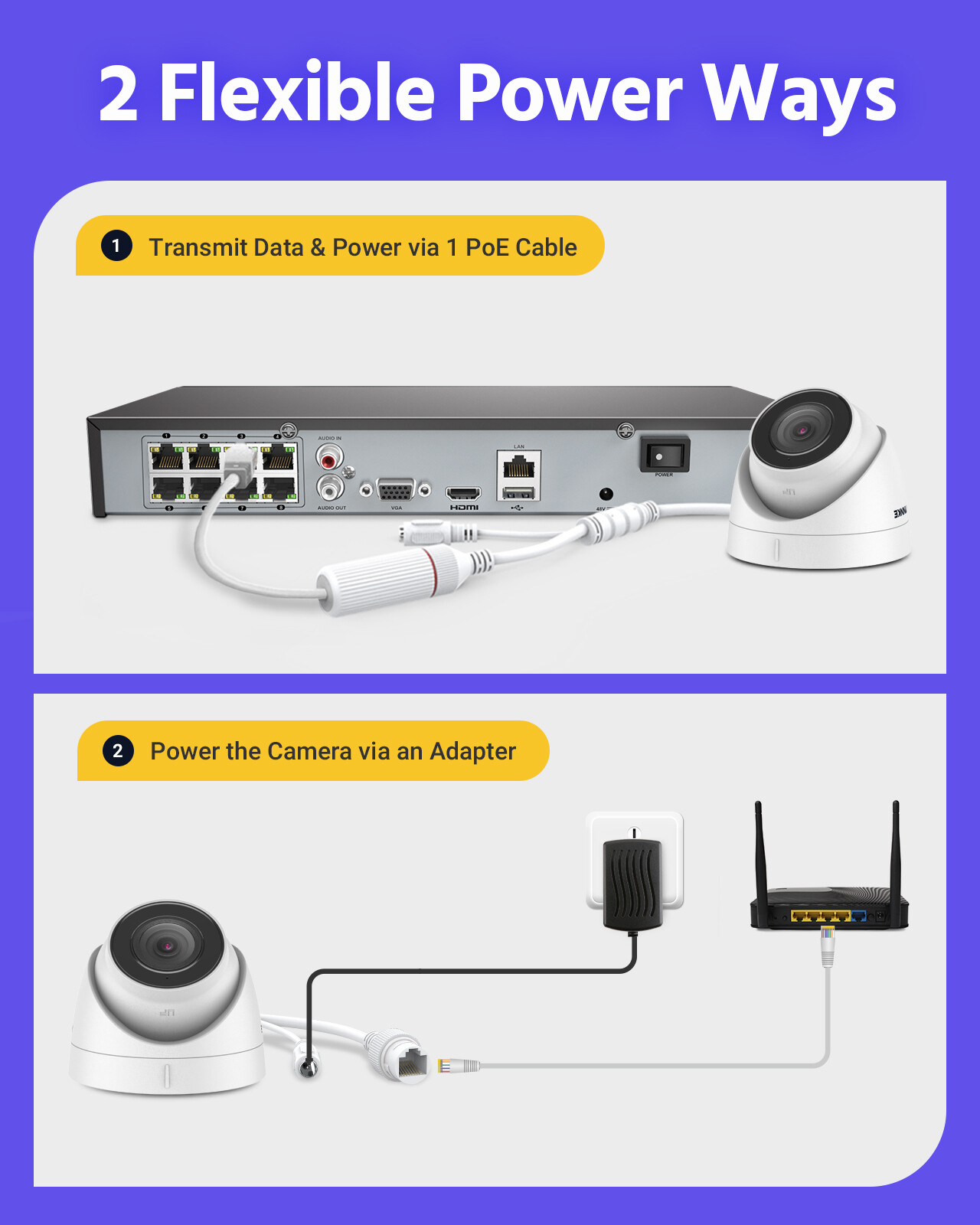 ANNKE 4K POE Security Camera Audio Recording C800 Outdoor Human Detection H.265+