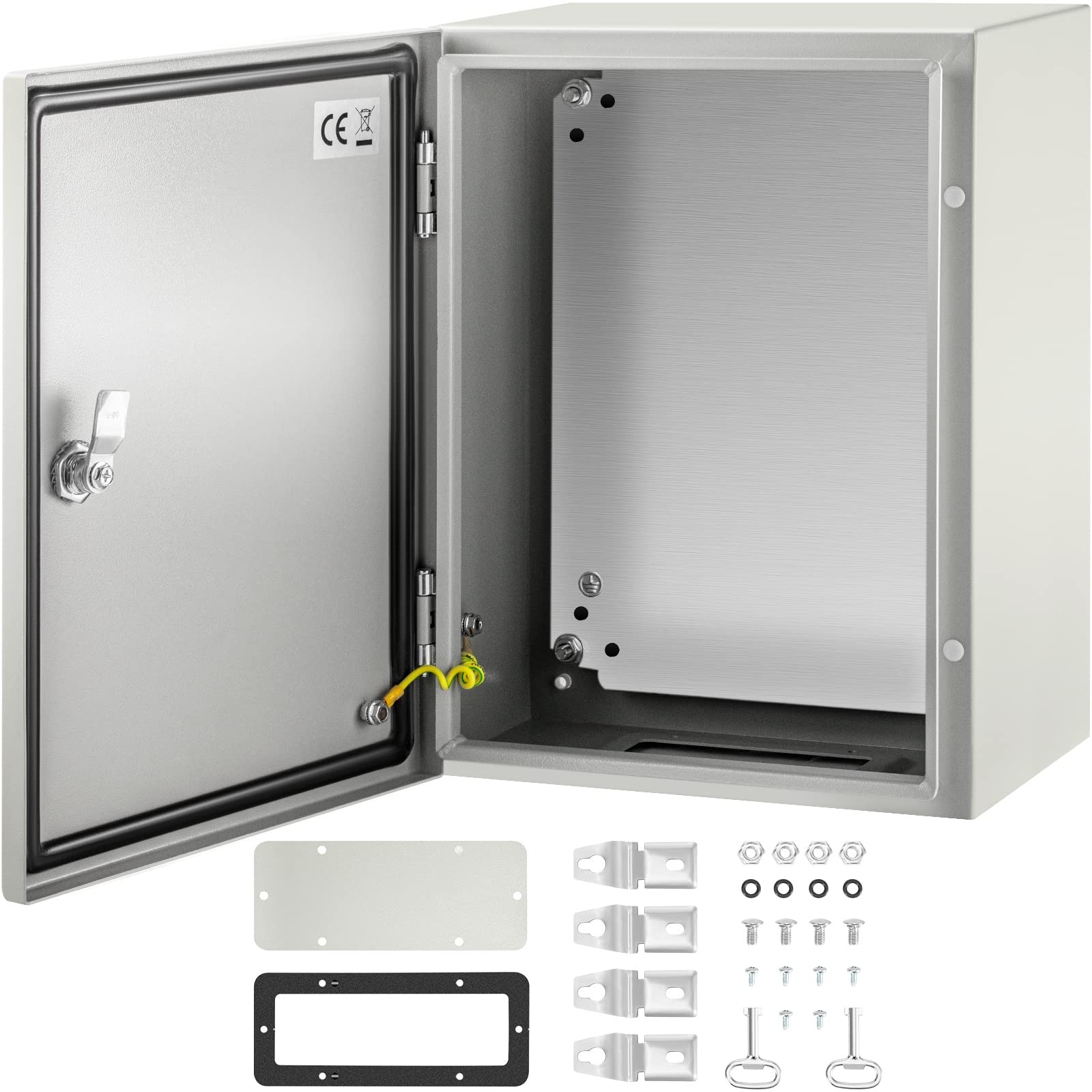VEVOR NEMA Steel Enclosure, 16 x 12 x 8” 4X 16 X 12 X 8, grey