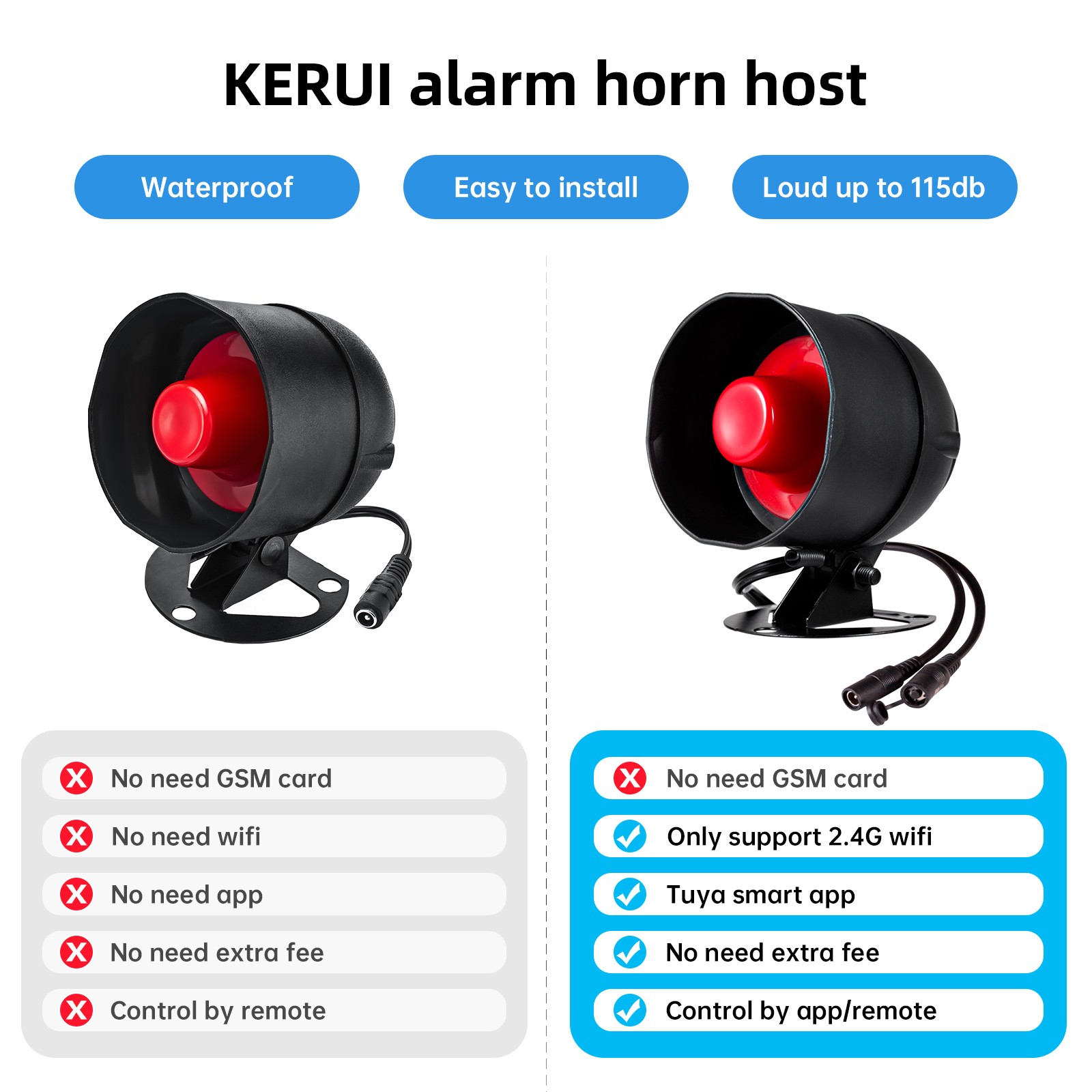 KERUI Alarm Standalone Home Security System Garage Detect Anti-theft Loud Alert