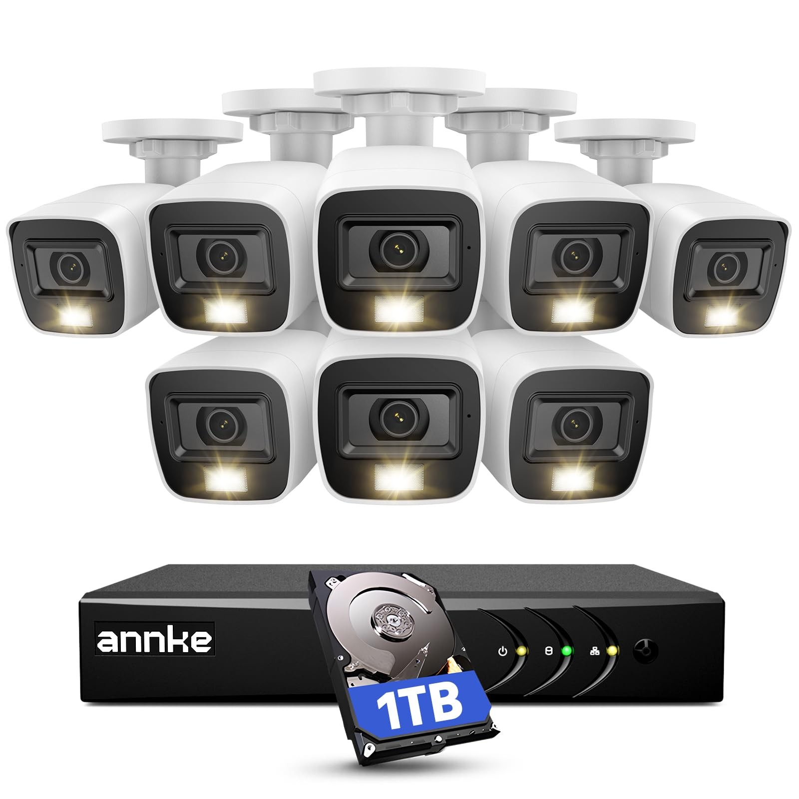 3K Lite Wired Security Camera System with AI Human/Vehicle Detection, H.265+ …