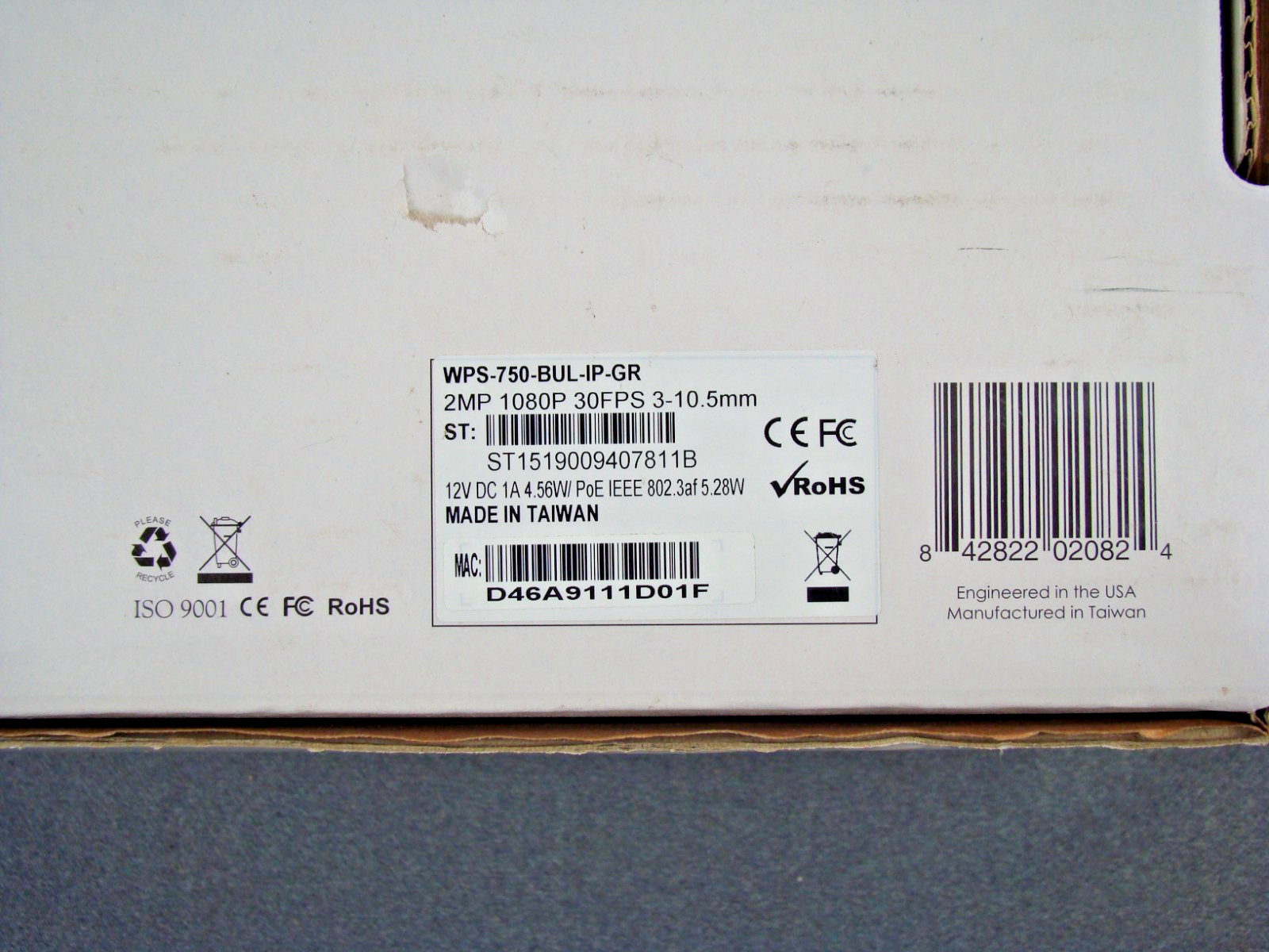 Wirepath WPS-750-BUL-IP-GR 750 Series Outdoor IP Security Camera Open Box