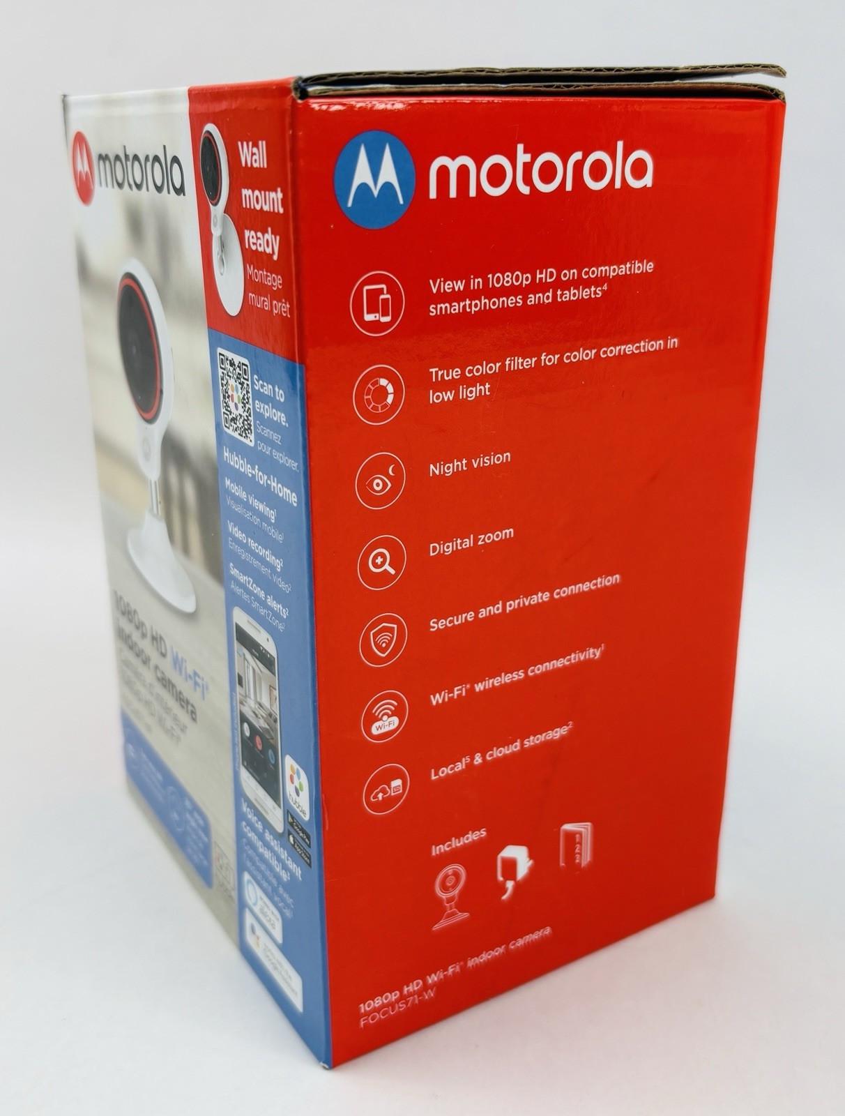 Motorola FOCUS71-W 1080p HD Wi-Fi Indoor Security Camera Night Vision Two-Way