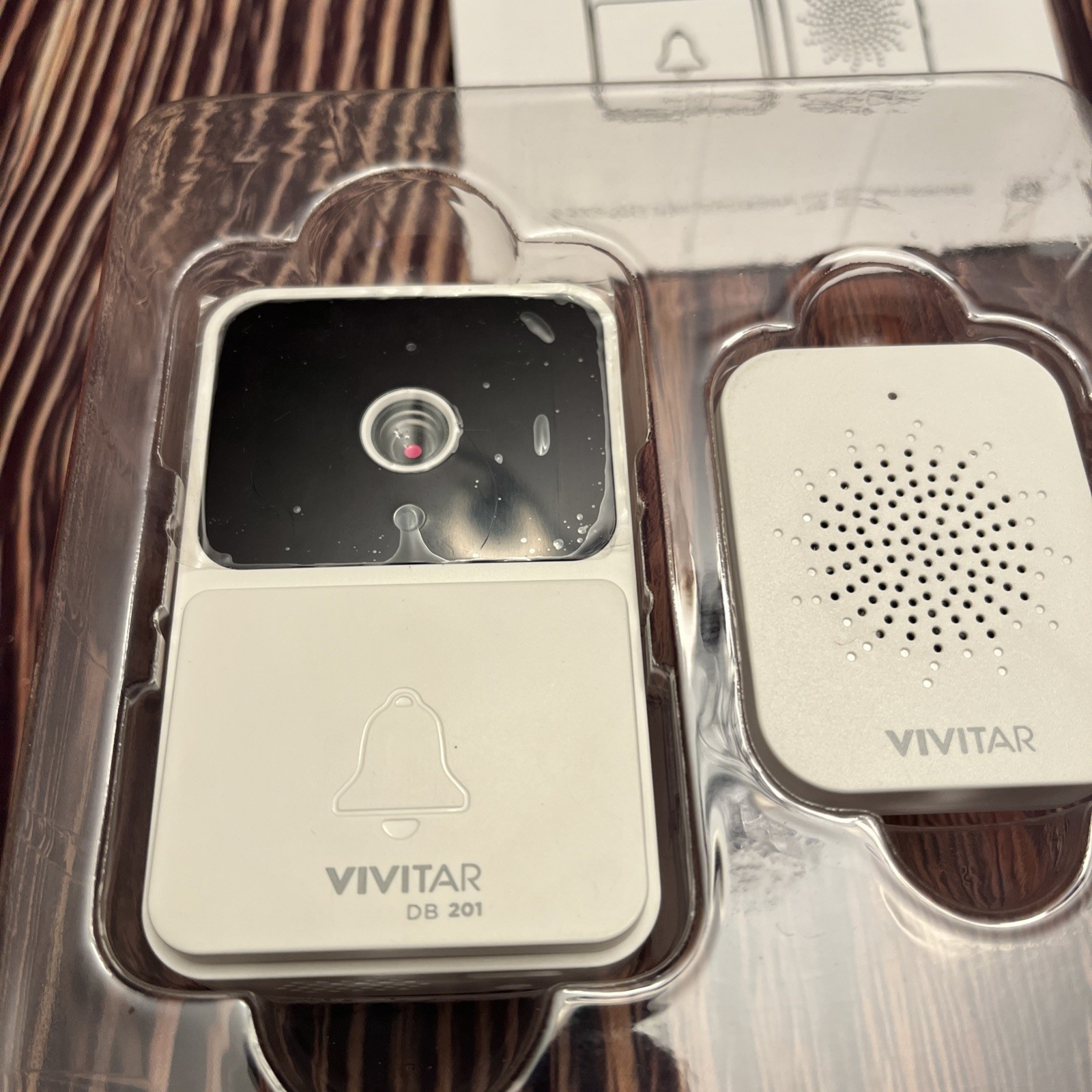 Vivitar Security Video Doorbell & Chime Kit WIFI White DB201 NOC – New Open Box