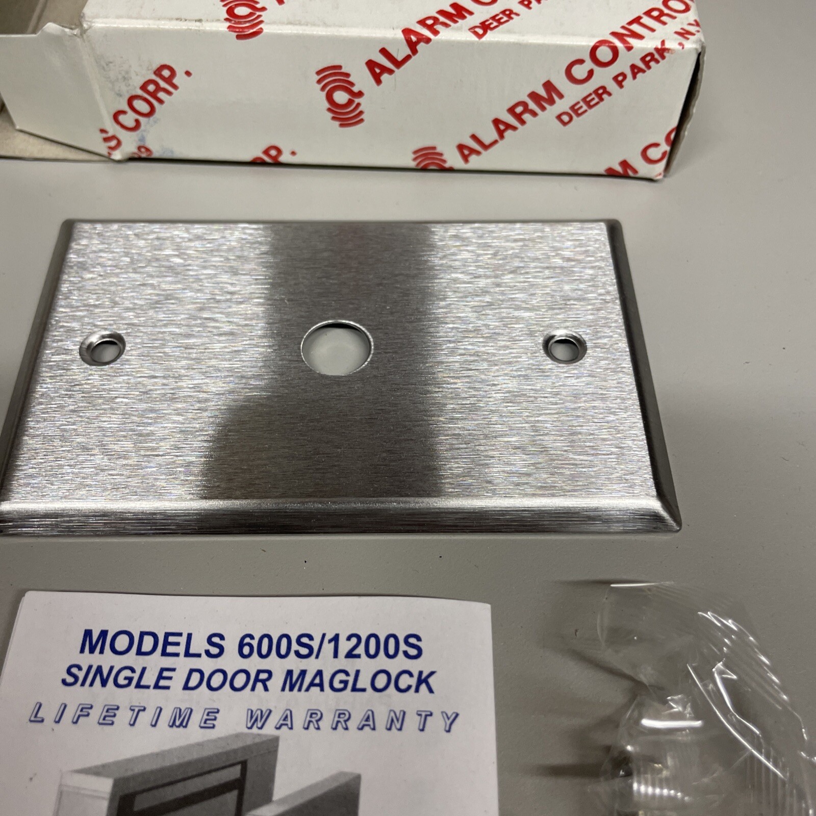 Alarm Controls RP-26 Stainless Steel Remote Plate w/Recessed Push Button .. NIB