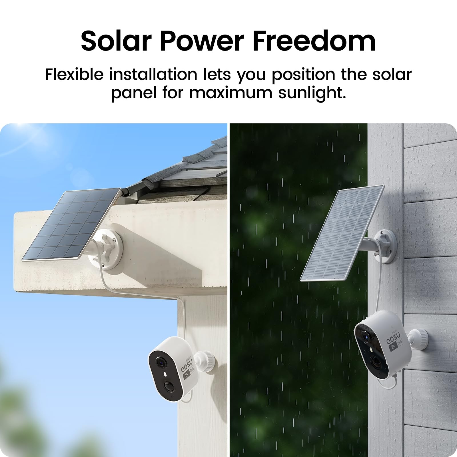 aosu Solar Security Cameras Wireless Outdoor, 2K HD Home Camera…