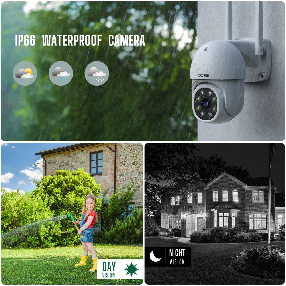 TOGUARD 3MP 8CH NVR Wireless WiFi PTZ Bullet Security Camera CCTV System 1TB HDD