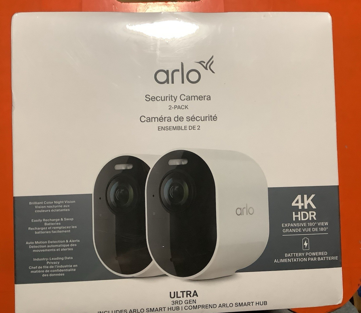Arlo Ultra Security Camera 4K (3rd Gen) 2025 Release 2 Cameras with Smart Hub