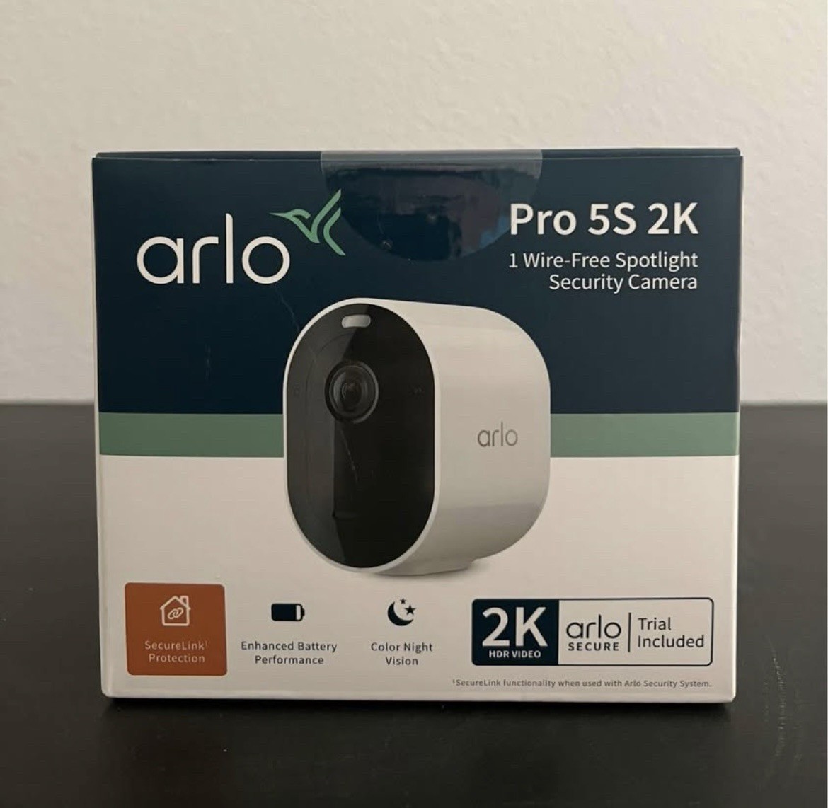 Arlo Pro 5S 2K Indoor/Outdoor Wire Free Spotlight Security Camera – White…