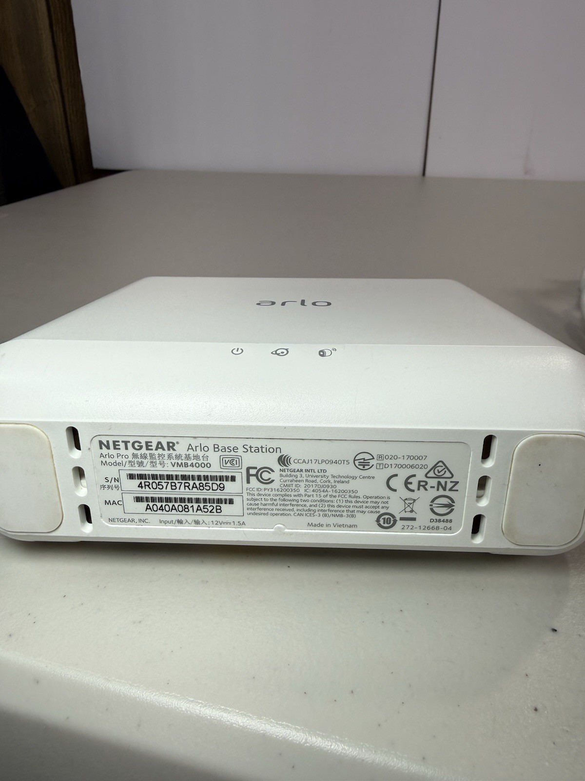 ARLO PRO BASE STATION VMB4000 – With Power Supply And Ethernet Cable
