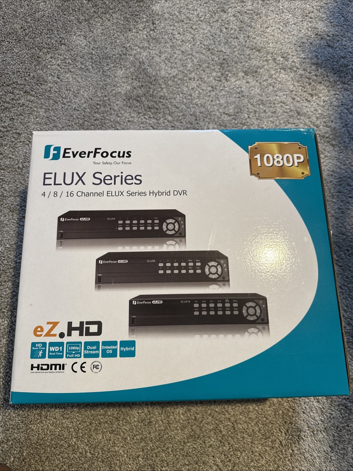 Everfocus – ELUX16/4TB – EverFocus 4/8/16 CH, 1080p, Full HD, New Open Box