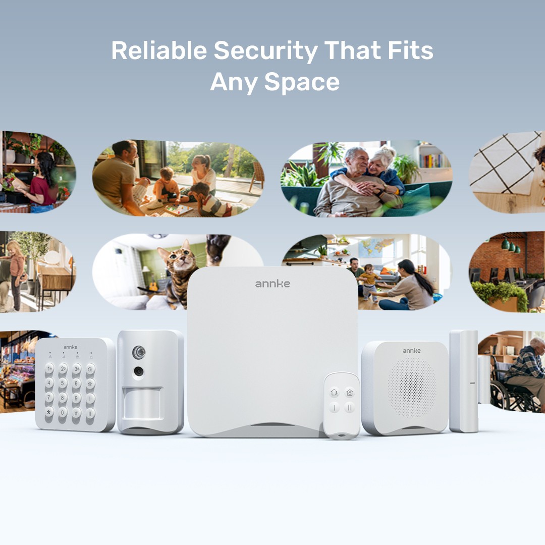 ANNKE 9-Piece Kit All-in-One Wireless Alarm System Expandable DIY Home Security