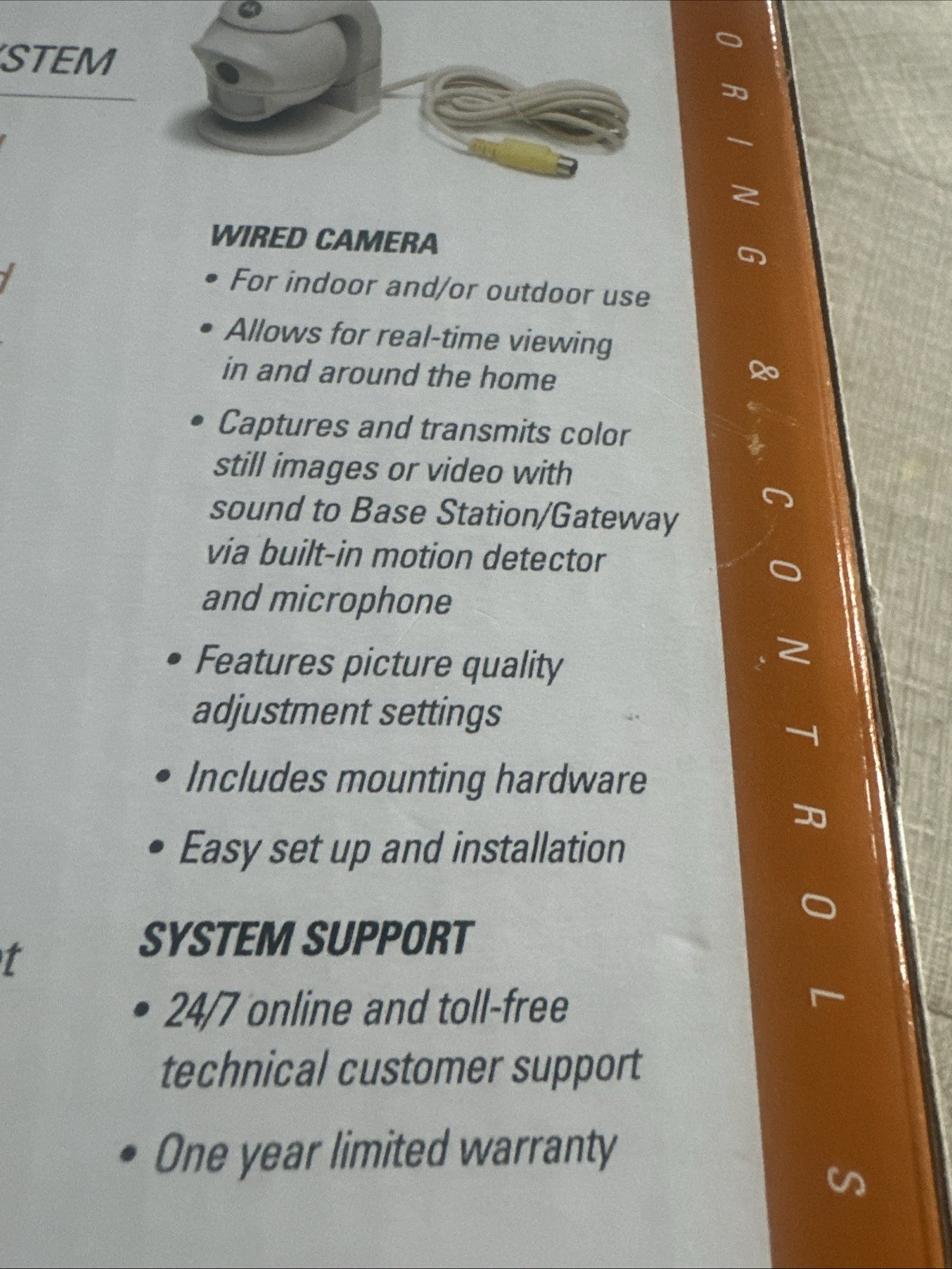 Motorola Home Monitoring and Control System Wired Camera 2004