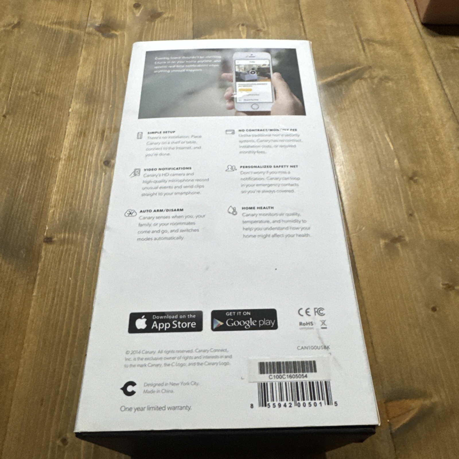 Canary All-in-One Home Security Device – Black