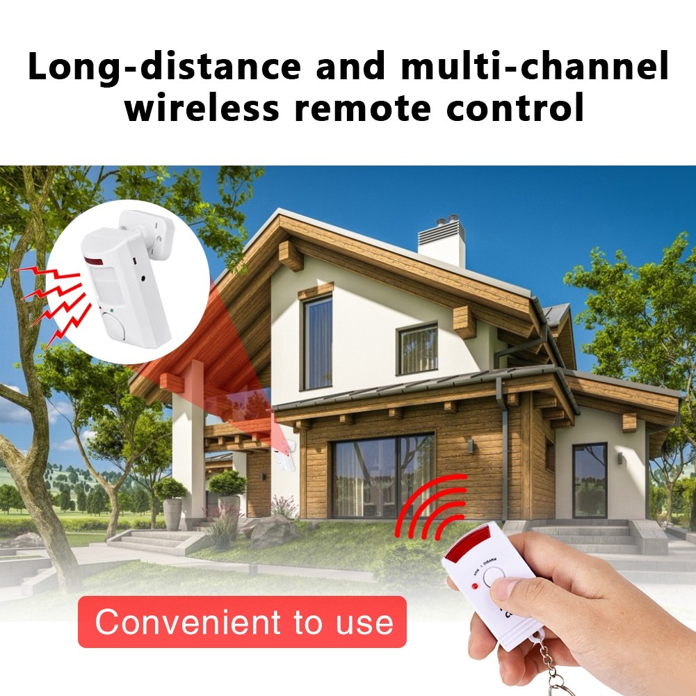 105dB Wireless Motion Sensor Alarm Home Security System