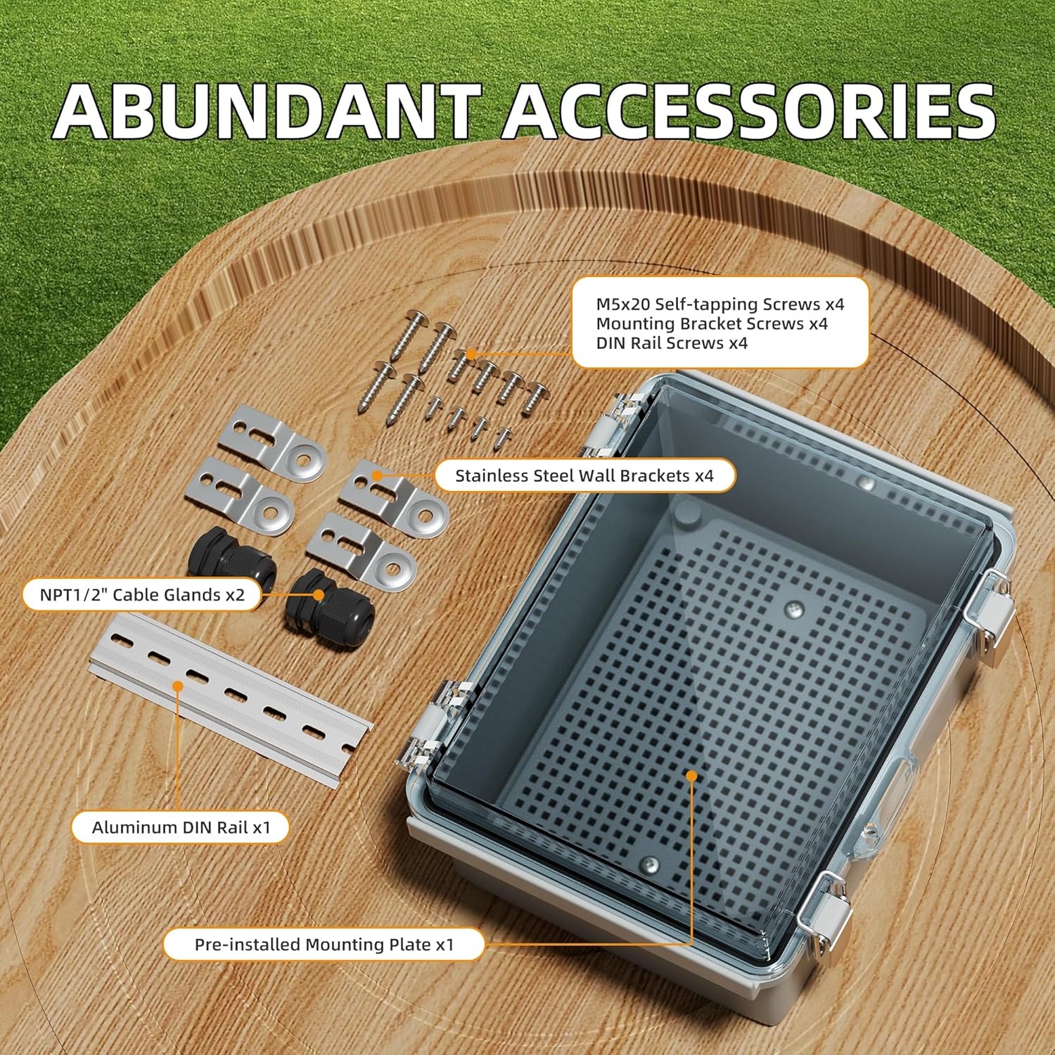 Joinfworld Outdoor WiFi Enclosure 8.7×6.7"x4.3" Clear, Clear