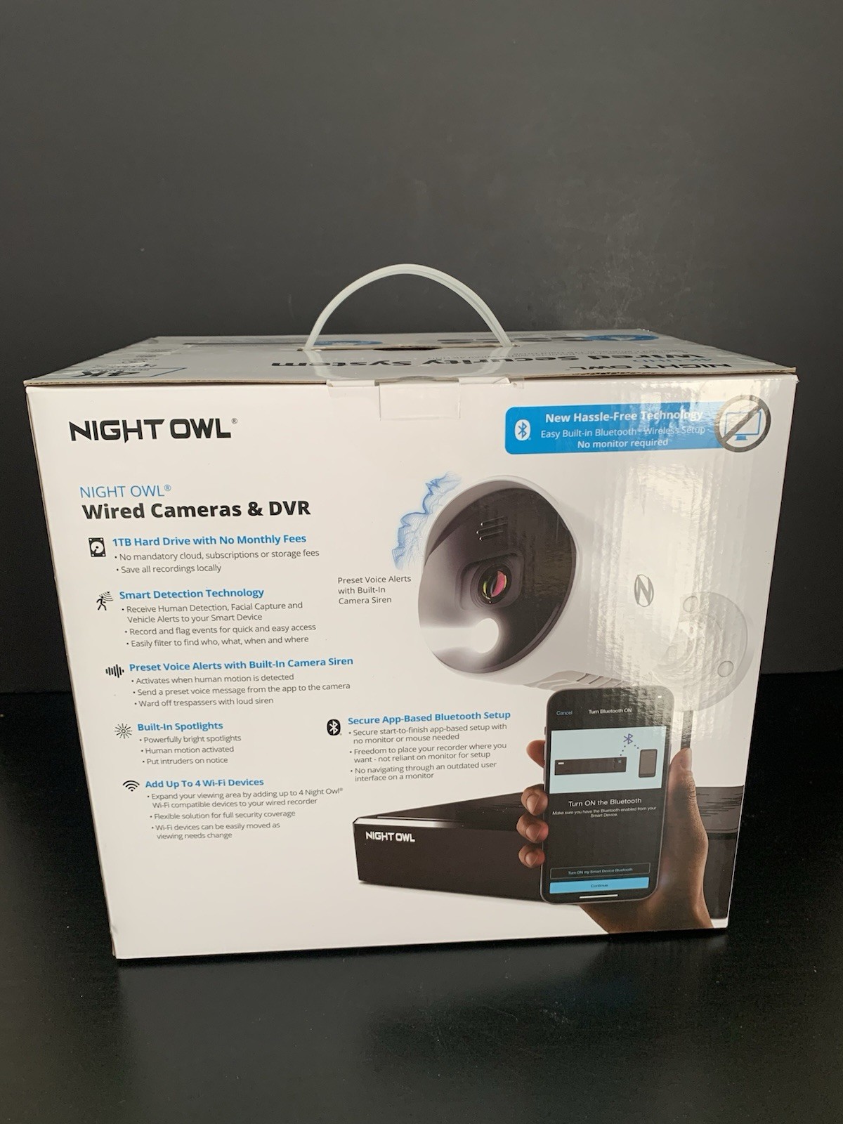 Night Owl UHD 1TB HDD 8 Channel Bluetooth Camera System – White (WM-BTD881-4LSA)