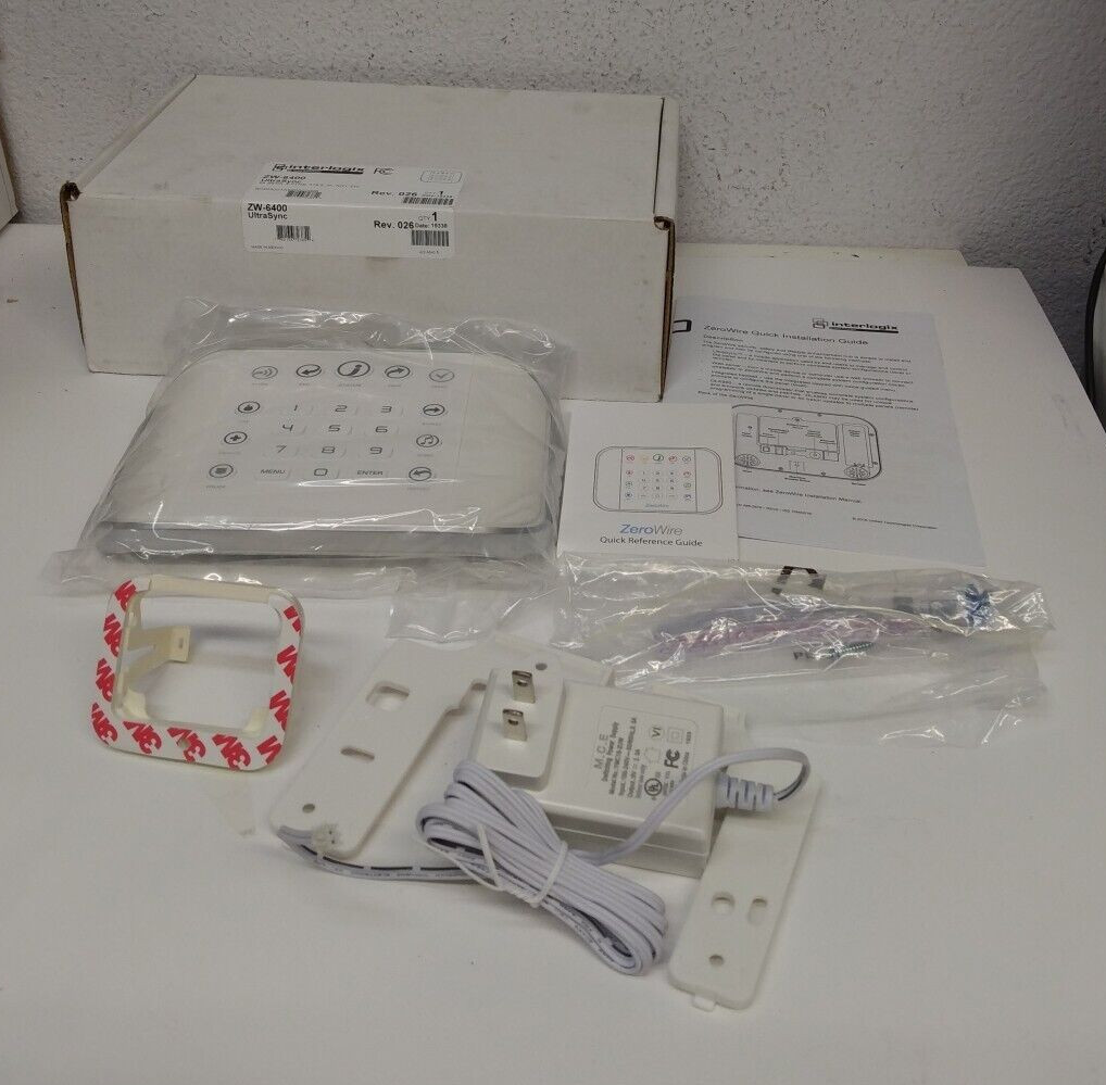 Interlogix ZW-6400 Zero Wire Self Contained Alarm System *Missing battery*