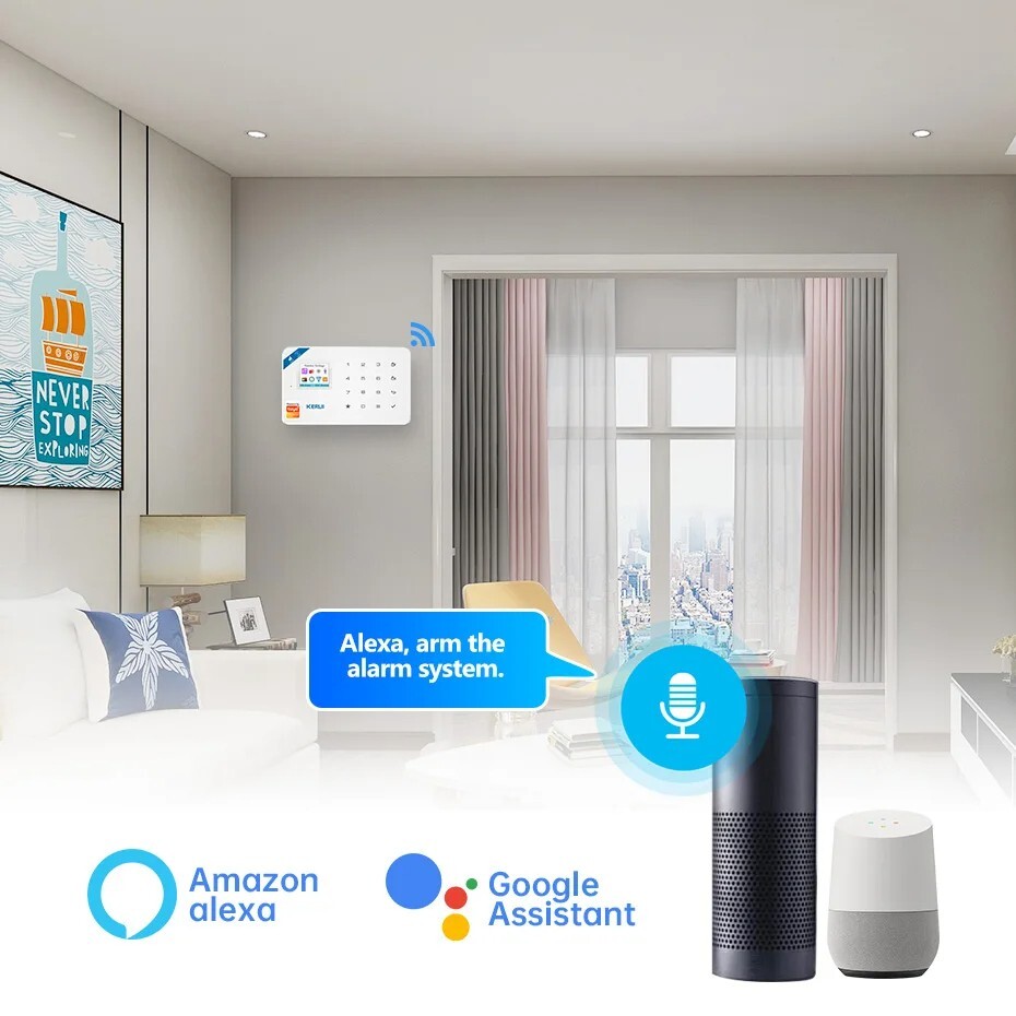 Alarm Security System For Smart Home Burglar WiFi GSM App Motion Sensor Kit