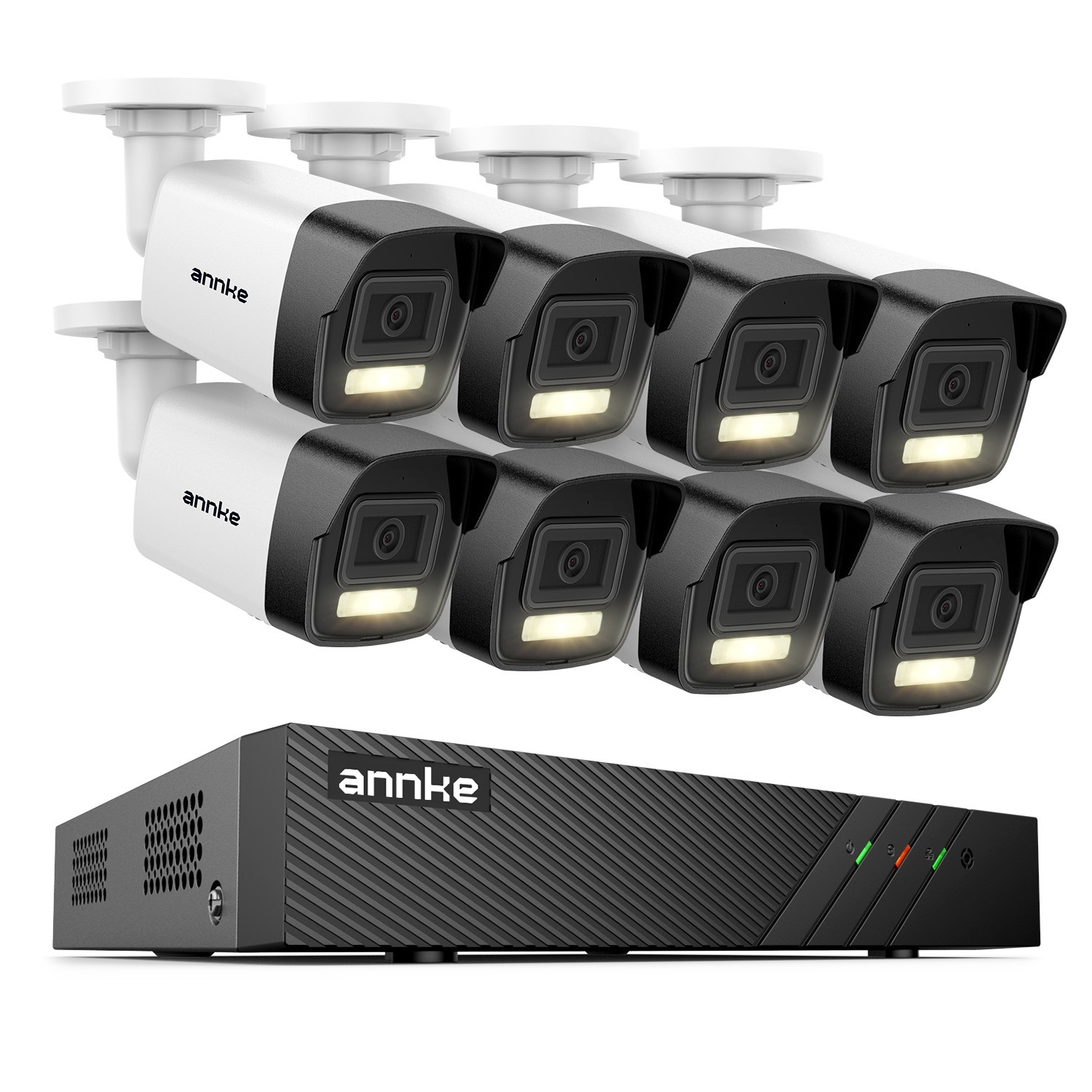 ANNKE 8CH 4K NVR 5MP POE AI Color Night Security Camera System Audio Recording