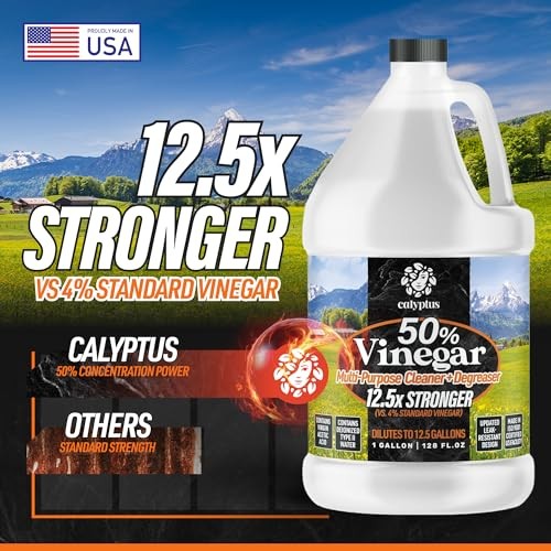 50% Pure Concentrated Vinegar | Maximum-Performance 128 Ounce (Pack of 2)