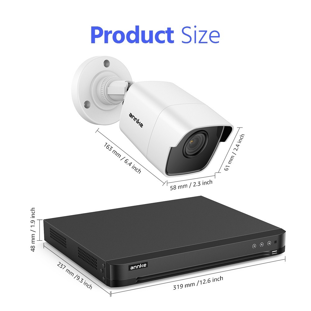 ANNKE 16CH 4K 8MP DVR 5MP CCTV Security Camera System H.265+ AI Human Detection