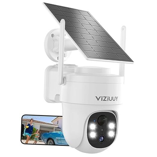 Solar Security Cameras Wireless Outdoor, 3MP Pan Tilt 360°WiFi Camera 3MP-1PK