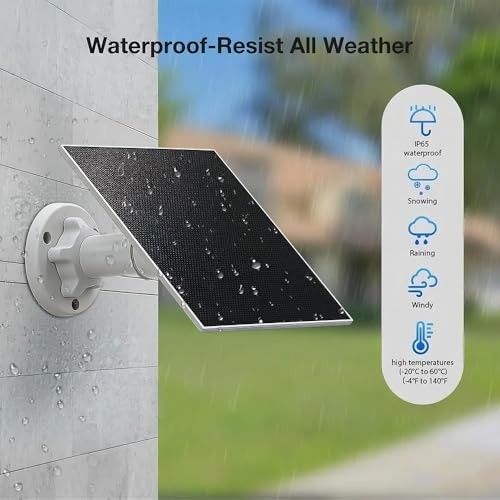 Morkianum 5W ETFE Solar Panel for Security Camera, DC 5V Outdoor Solar Charger
