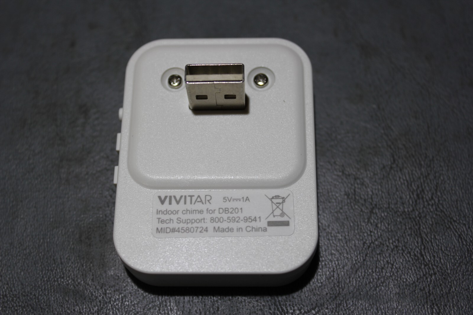 Vivitar Security Video Doorbell & Chime Kit WIFI White DB201 NOC