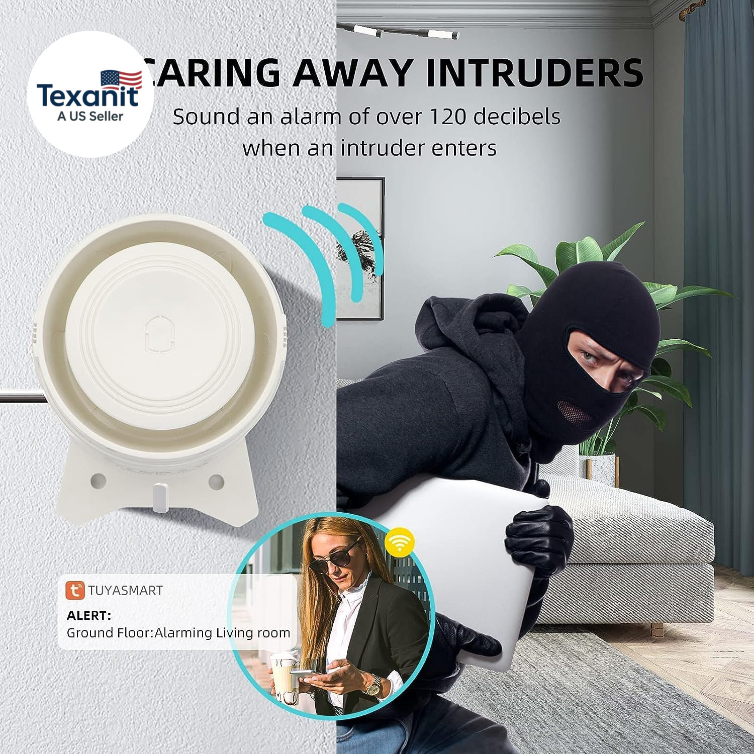 Wifi and 3/4G GSM Home Burglar Security Alarm System Auto Dial with Smart Life a