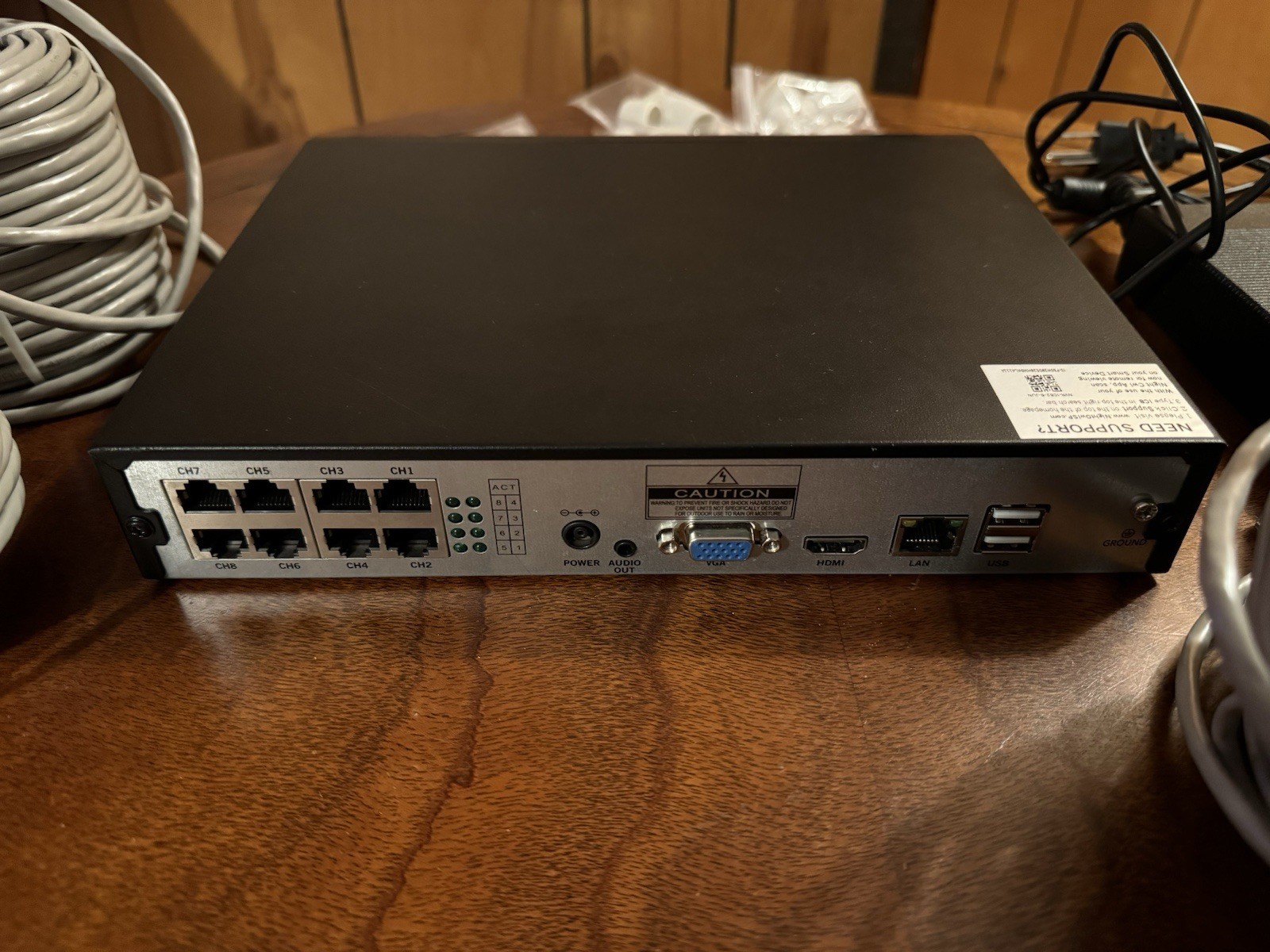 4k Night Owl NVR -ic82-8-jun 2tb Six Cw-ic8-bu-1s Cameras Full Security System.