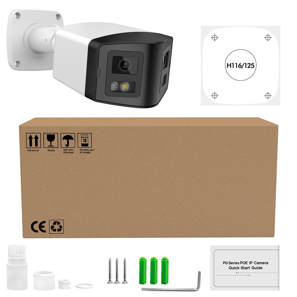 Vikylin 8CH 8 POE CCTV System Dual Lens 4MP IR Full Color Camera 2Way Audio Lot