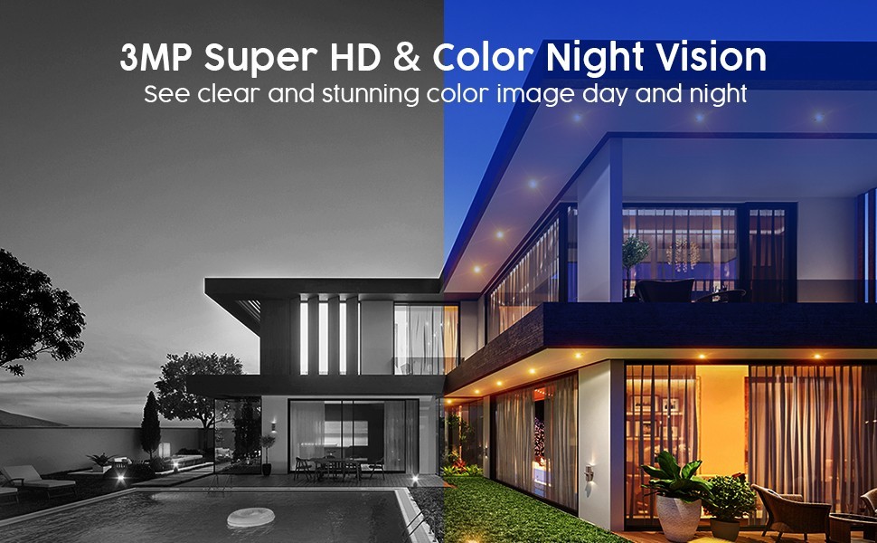 JouSecu 8CH Home Security Camera System Outdoor Indoor 5MP HD NVR