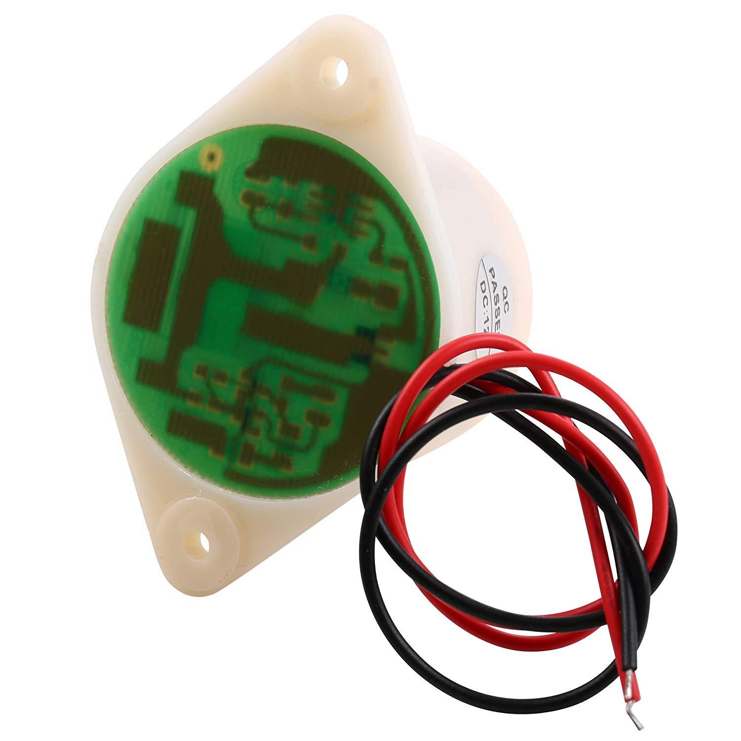 Electrionic Red LED Flashing Alarm Buzzer DC12V 105db Wired Design Lound Sound