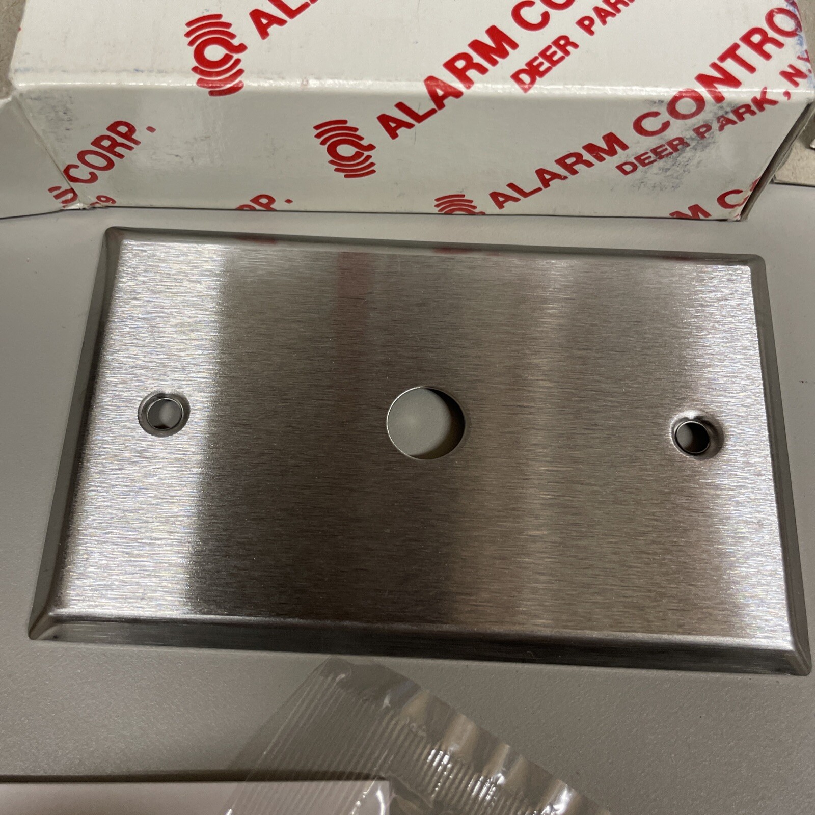 Alarm Controls RP-26 Stainless Steel Remote Plate w/Recessed Push Button .. NIB