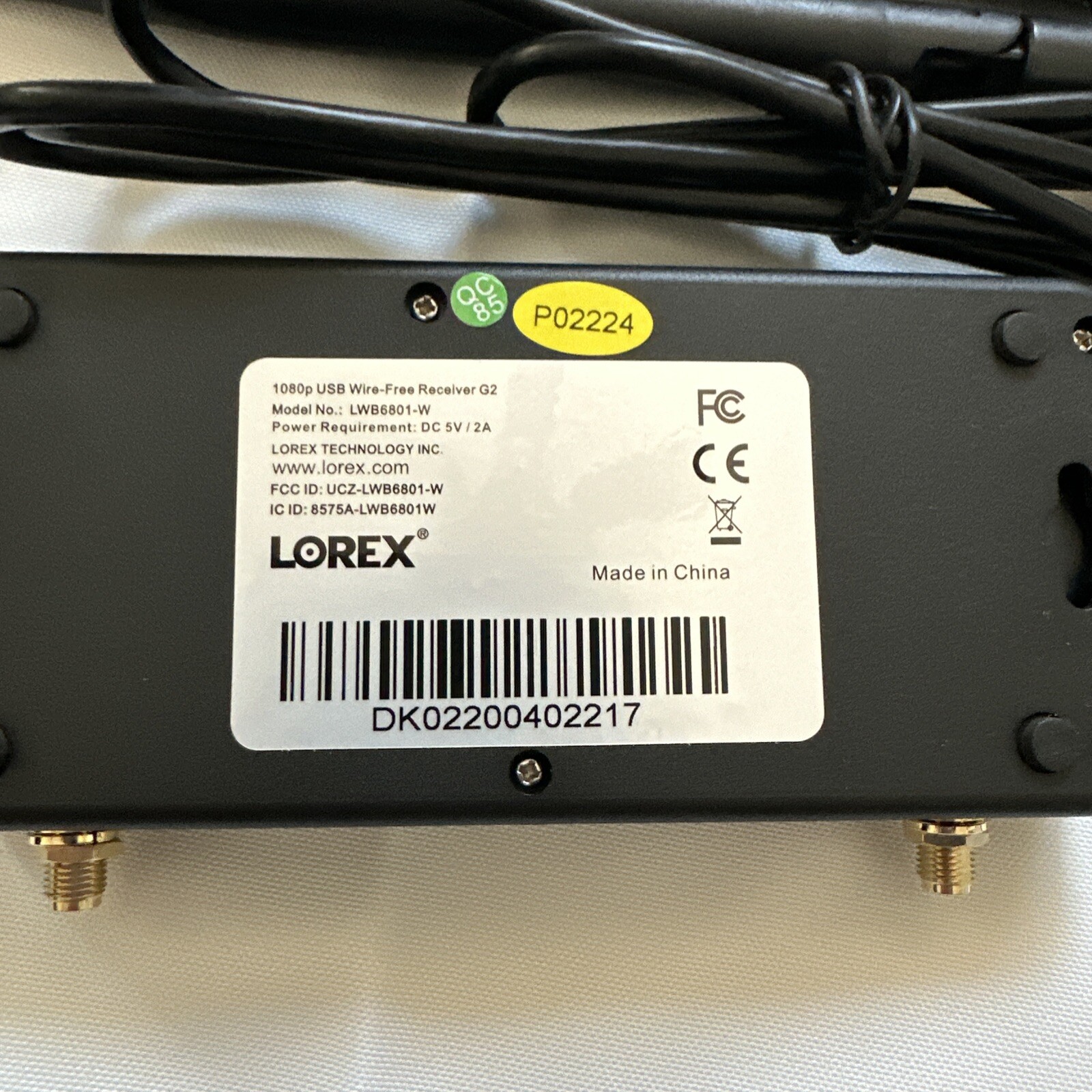 Lorex LWB6801-W 6 Channel 1080P Wireless USB Receiver 2.4 GHz