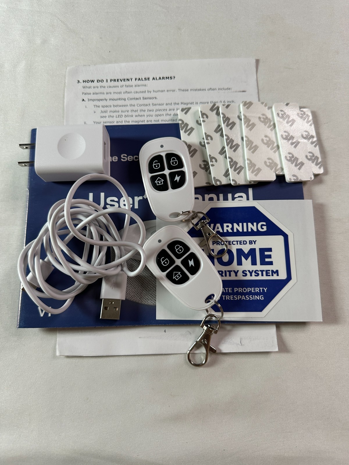 Tolviviov DP-W2 White Wireless Smart Alarm Home Security System 8 Piece Set