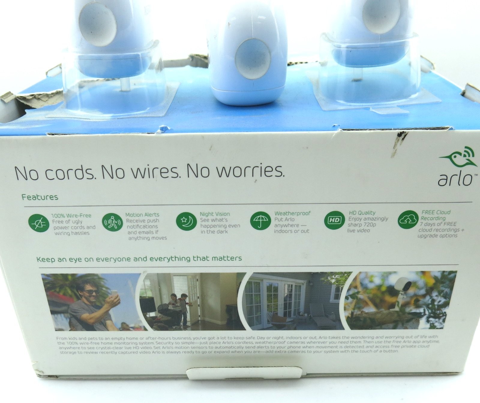 NETGEAR ARLO VMS3330-100NAS 3 HD Wireless Security Camera System Indoor/Outdoor