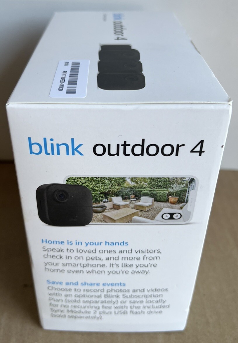 NEW SEALED Blink Outdoor 4 Wire-Free Smart Security 3 Camera System Kit 4th Gen