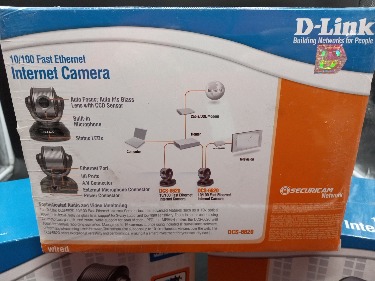 Lot of 3 New D-Link DCS-5300 10/100 Fast Ethernet Internet Camera Pan/Tilt Wired