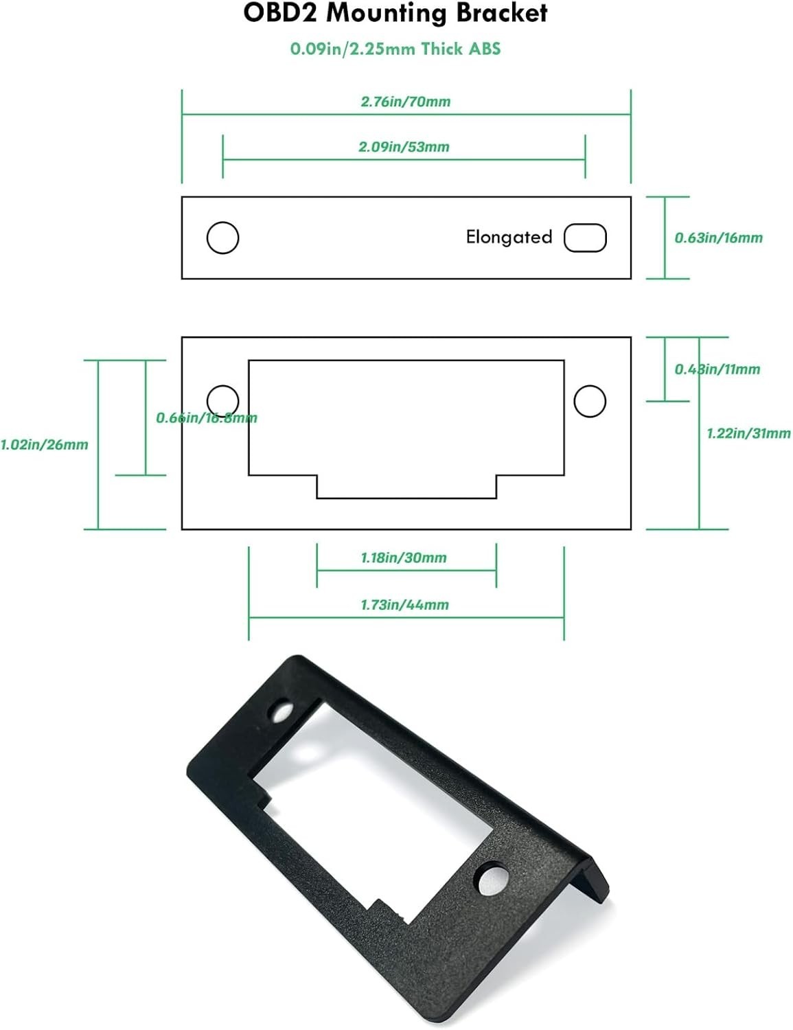 OBD2 J1962 Female to Open Pigtail Cable Bracket Obdii Port Replacement Cable