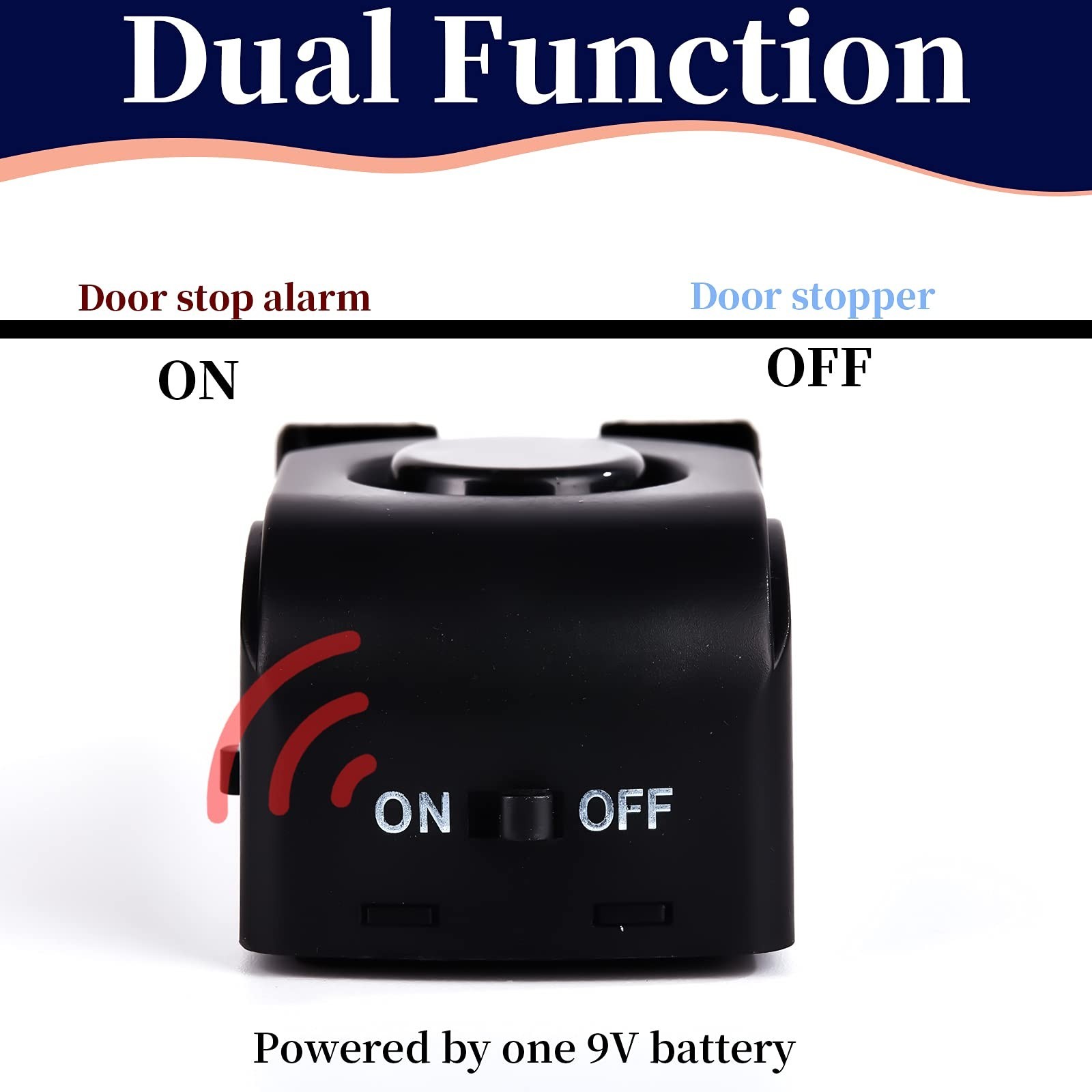 120DB Door Stop Alarm – Security Floor Wedge Stopper for Home & Travel (3 Pack)