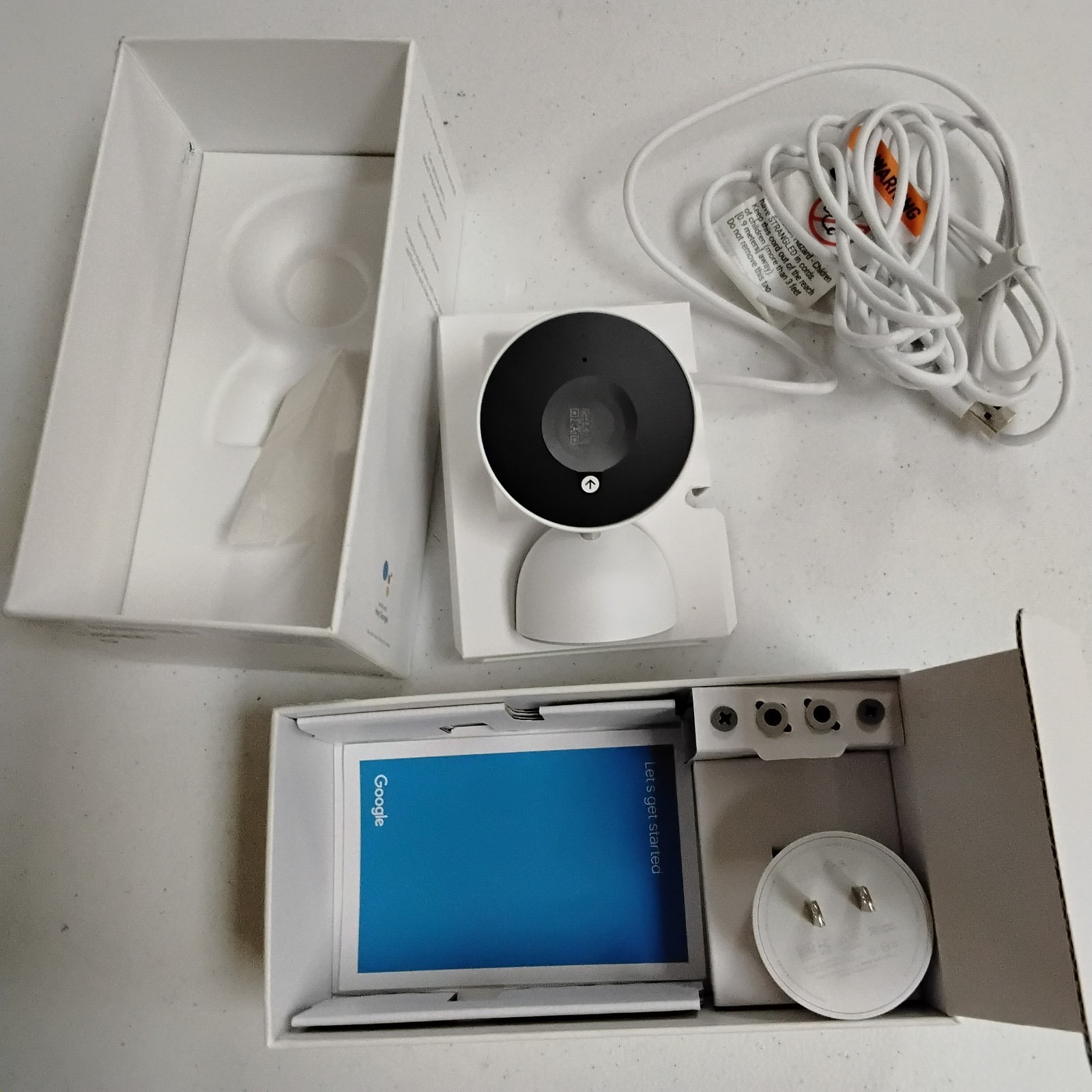 Google Nest Cam Indoor Wired 2nd Generation White GA01998-US