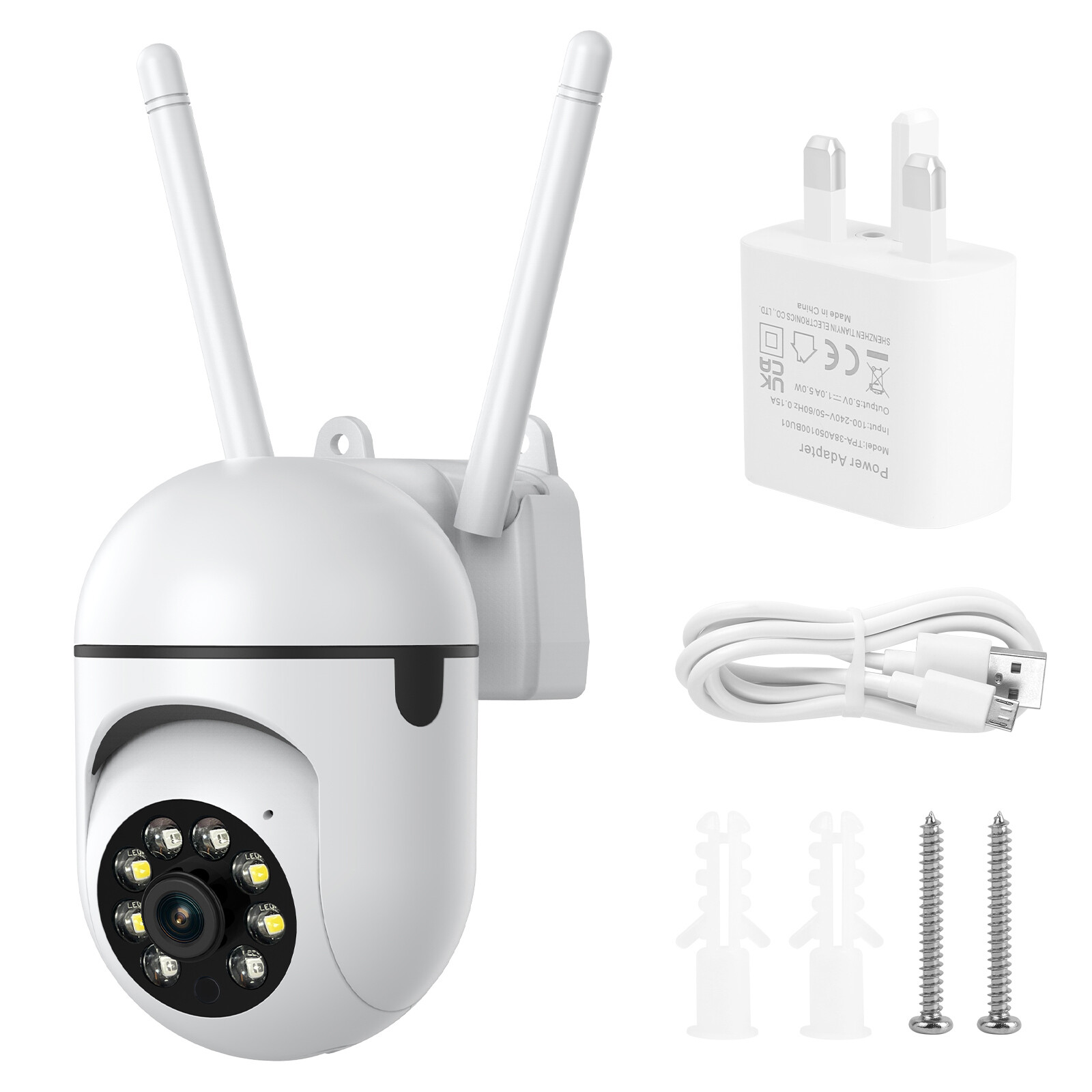 HD 1080P WiFi Security Camera Night Vision with PTZ Motion Detection 2-Way Audio