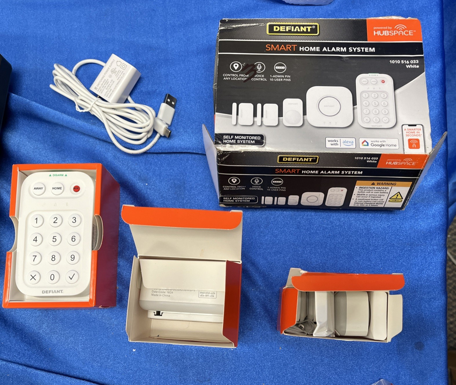 Defiant SSCGA00CWBP4 Smart Home Alarm Kit WiFi Bluetooth 5-Piece New