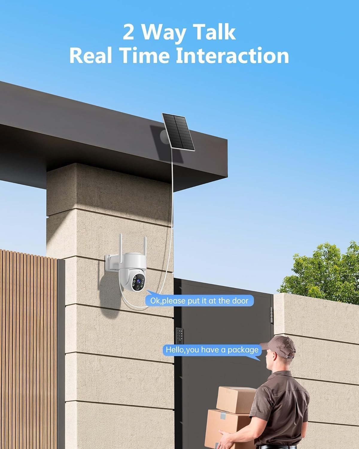 High-Performance 2K Solar Security Cameras: Wireless, Weatherproof, 4-Pack