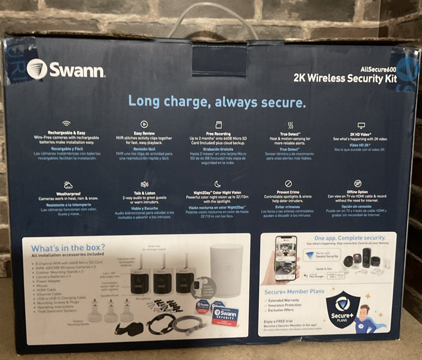 Swann 8-Channel 2K Wire-Free HD Wireless NVR Security 3 Wi-Fi Camera System