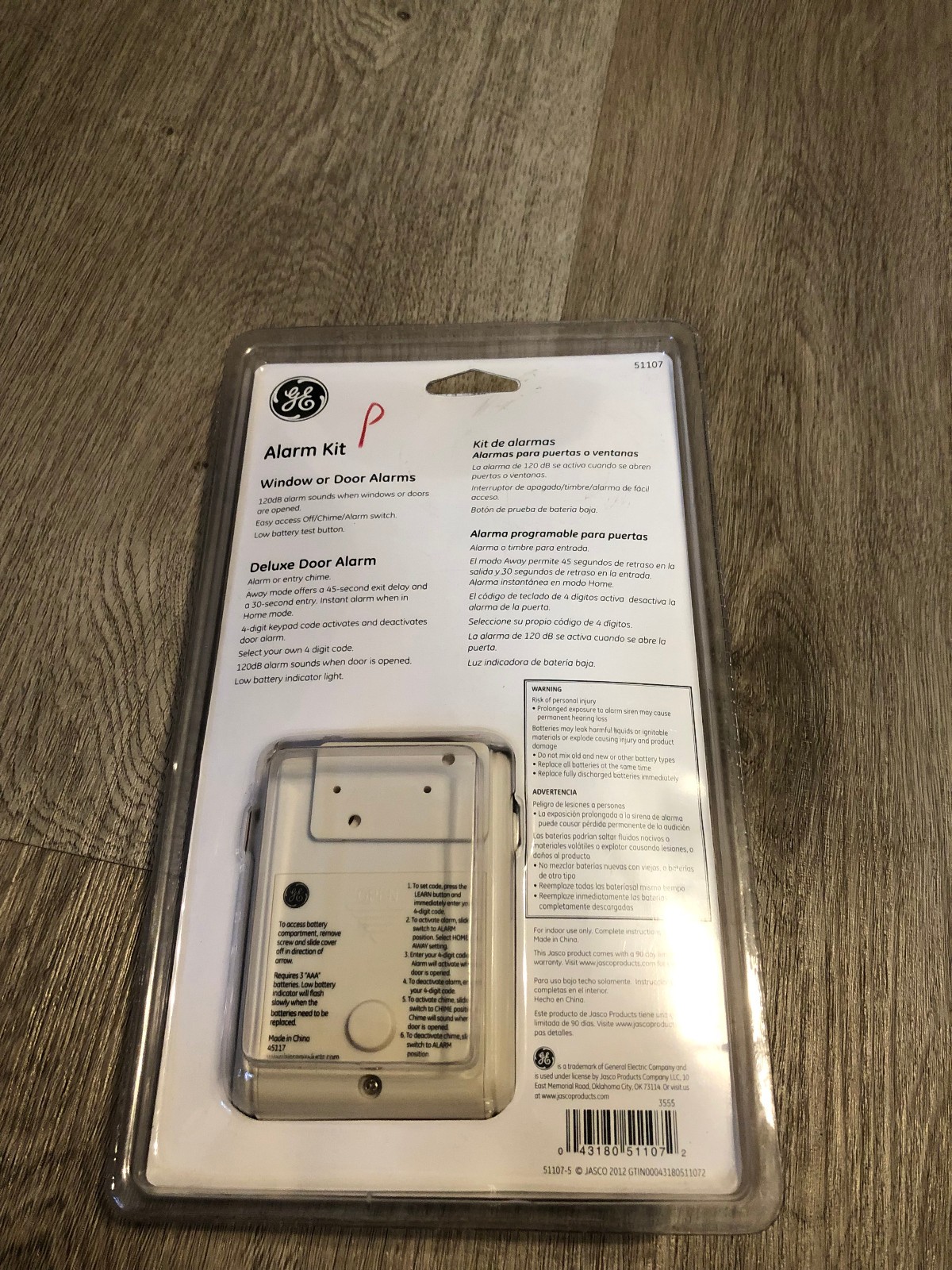 GE Personal Security Alarm Kit #51107 – Window or Door Alarm – New in Package
