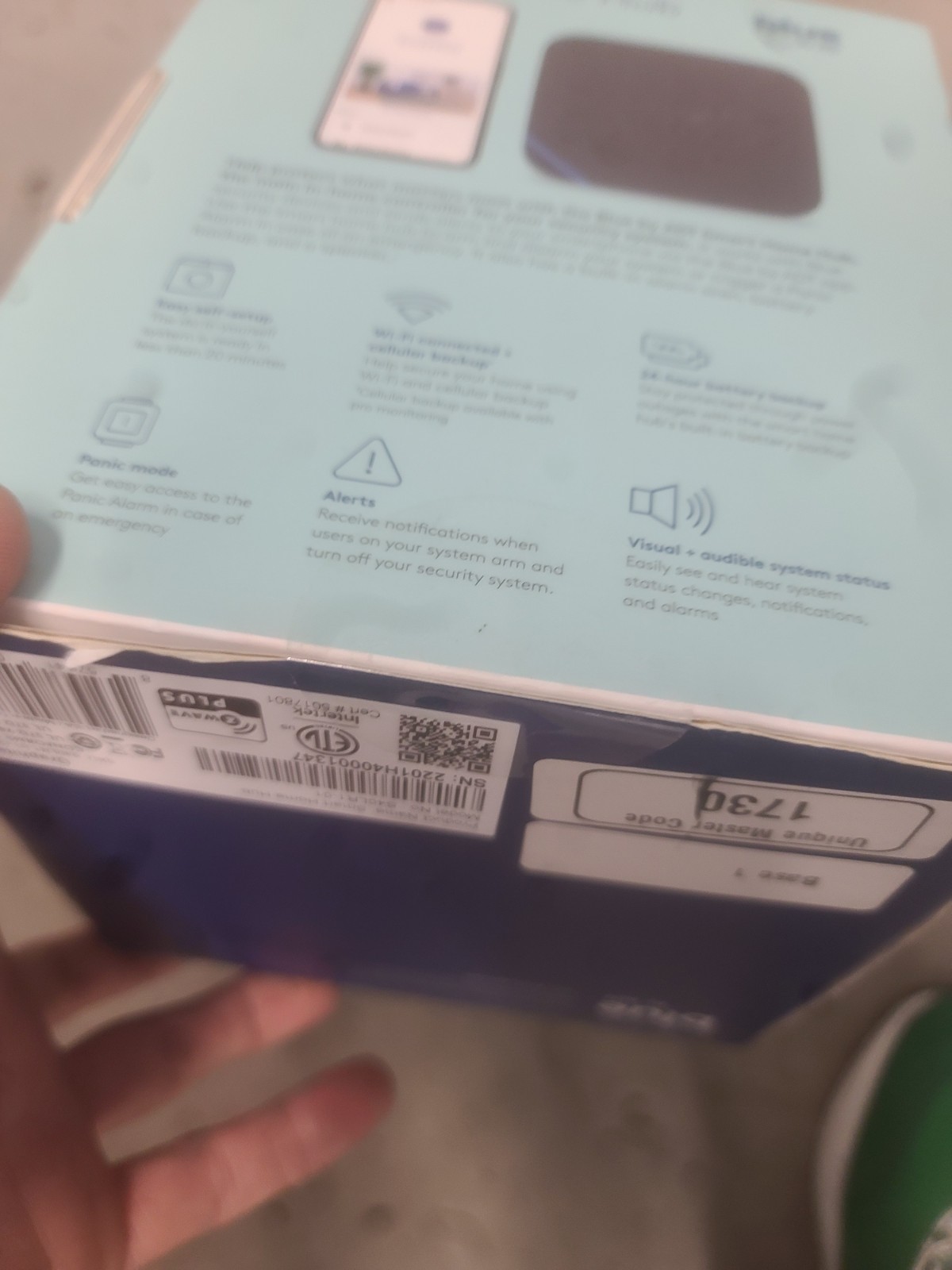 Blue by ADT Smart Home Hub Model S40LR1-01 – Graphite SEALED