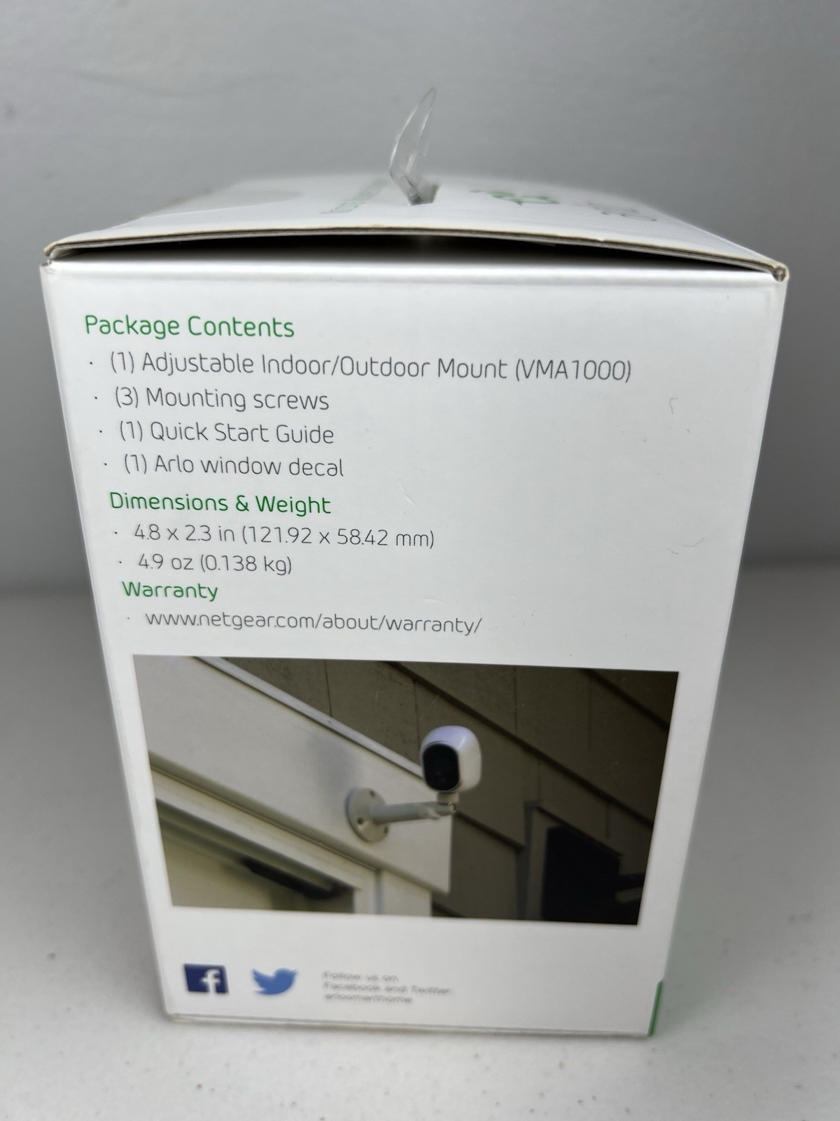2 Arlo VMA1000 Adjustable Indoor Outdoor Mounts Compatible with Arlo Cameras
