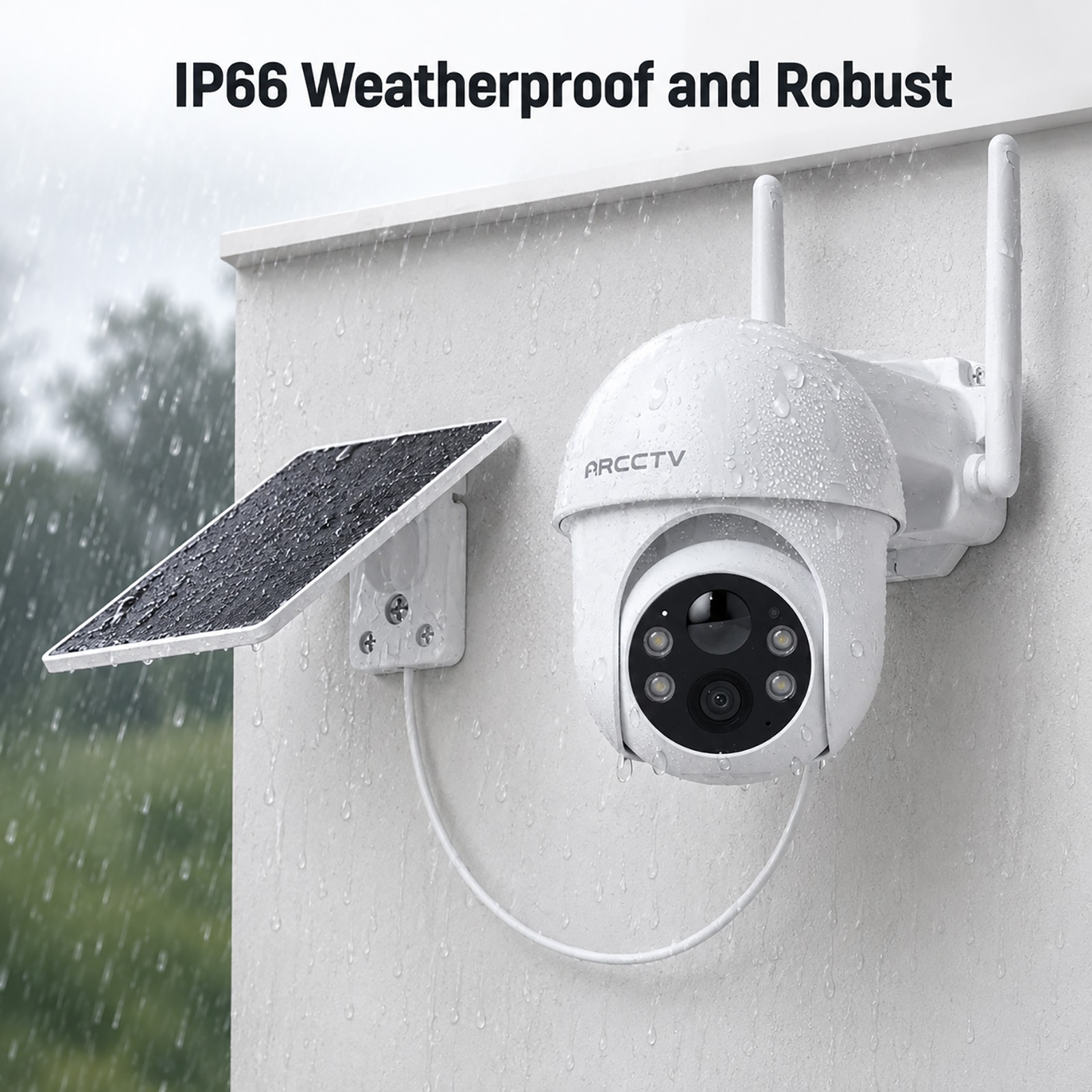 ARCCTV 4MP WiFi6 Wireless Outdoor Security Camera Solar Battery Powered PTZ Cam